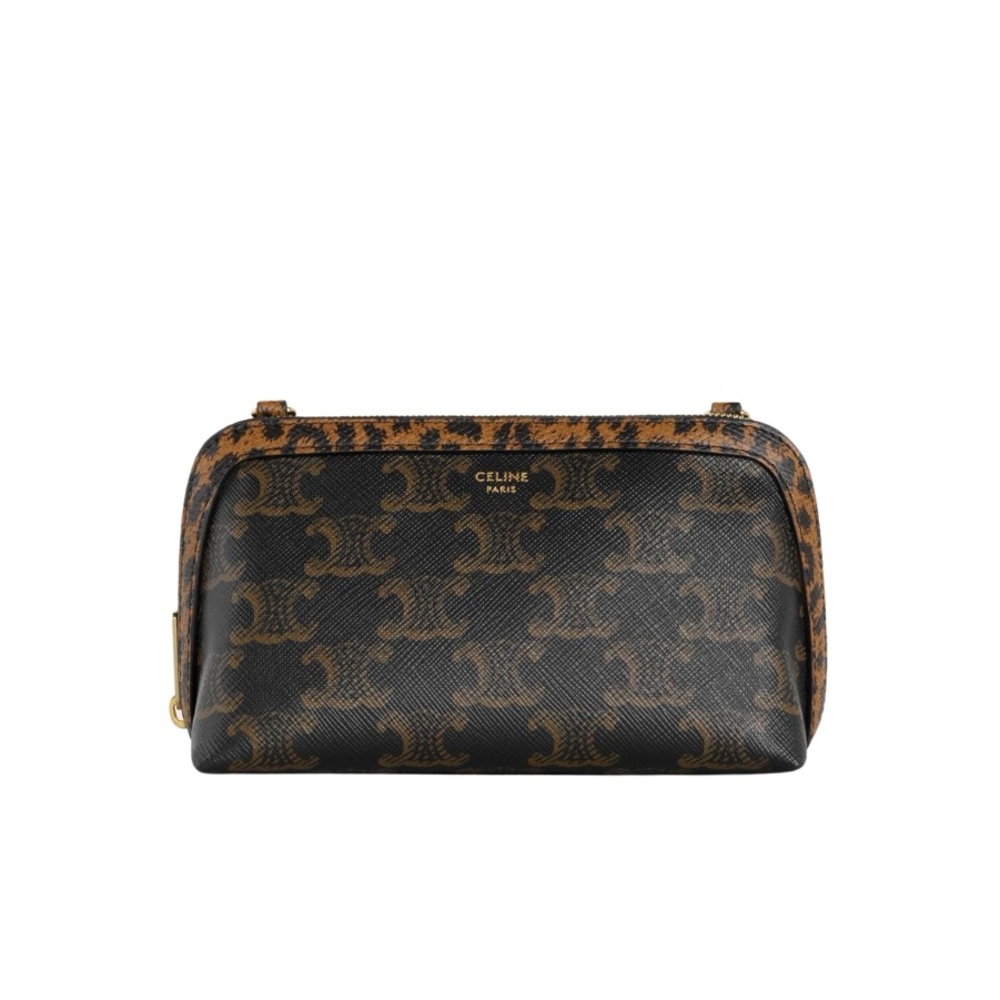 Celine Clutch on Chain Leopard